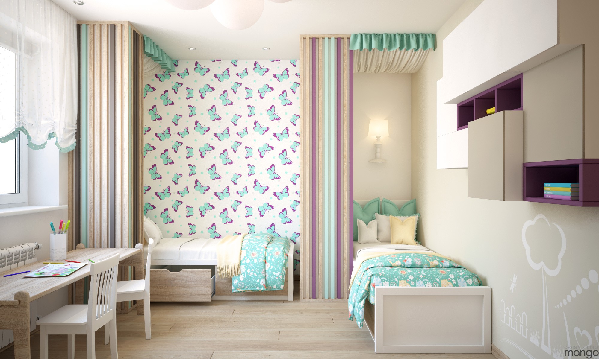 trendy girls room design