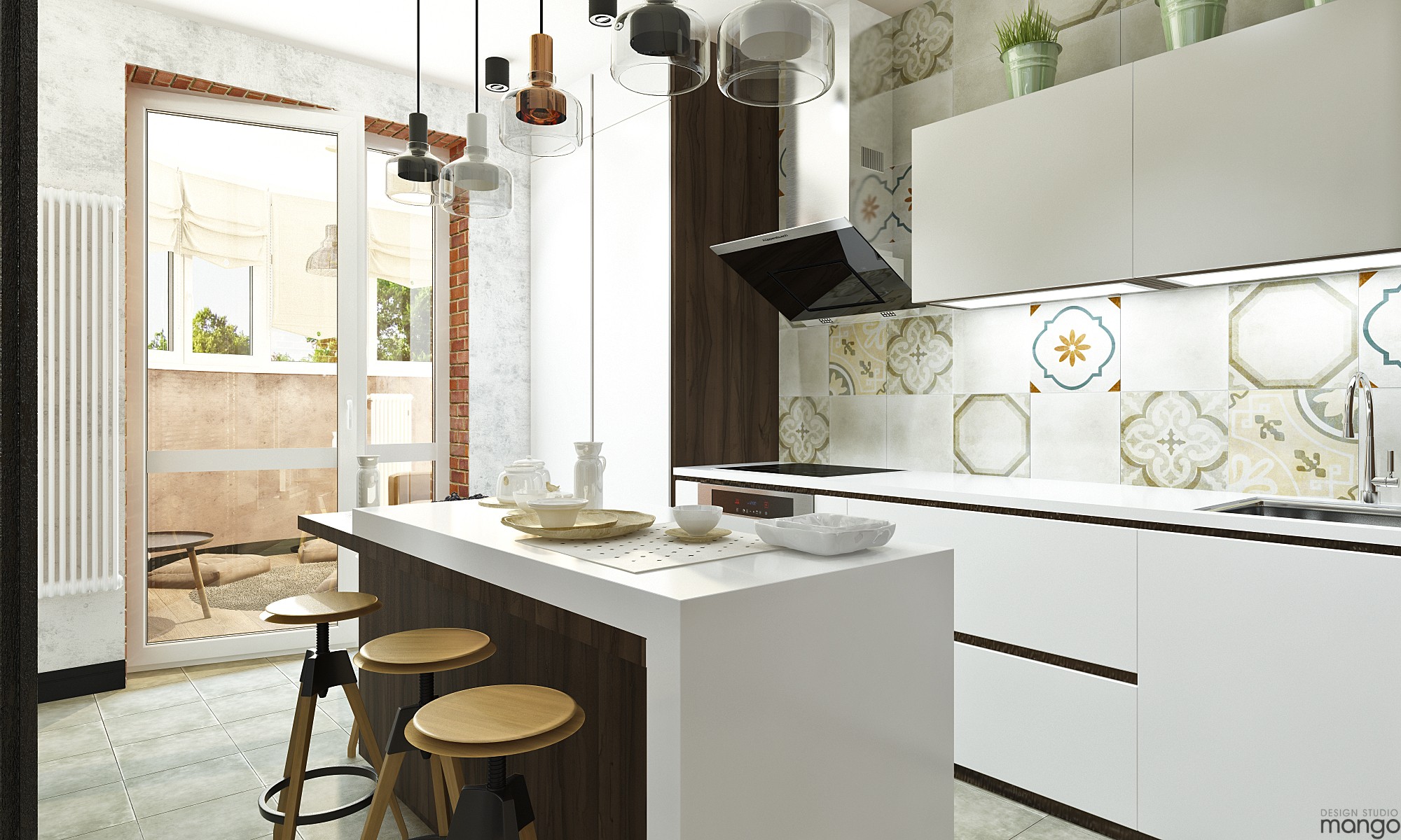 white and minimalist dining room