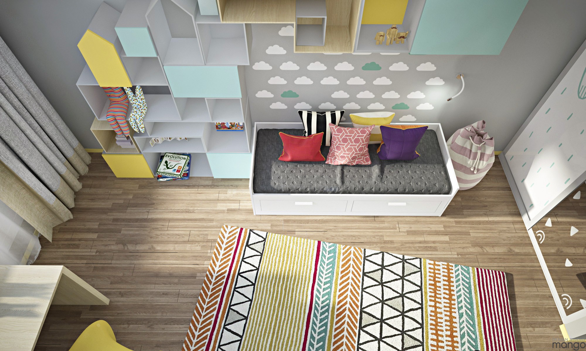 colorful kids room design