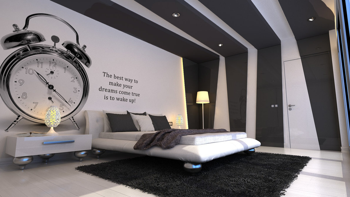 modern gray bedroom design