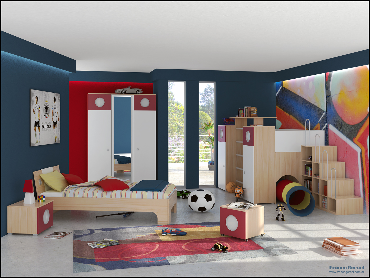 Boys And Girls Kids Bedroom Decoration