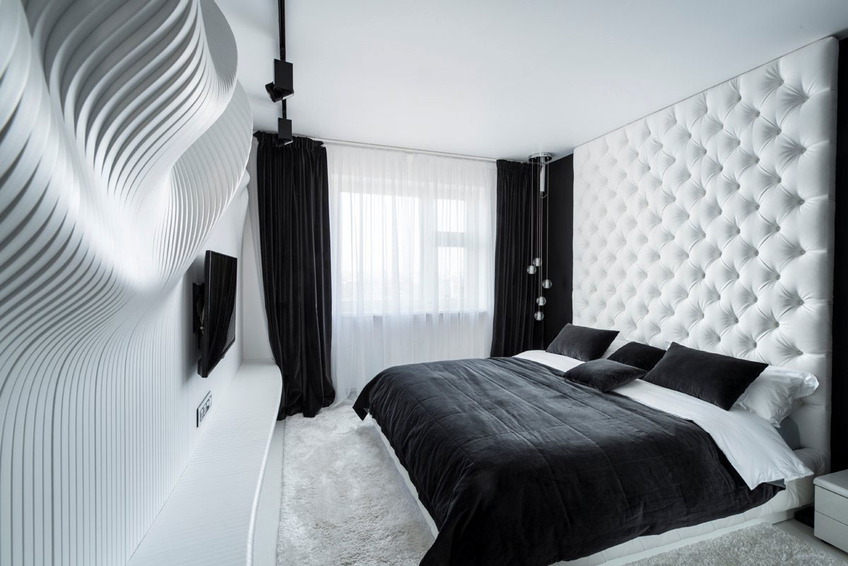 Fascinating Bedroom Design Ideas Using White and Black ...