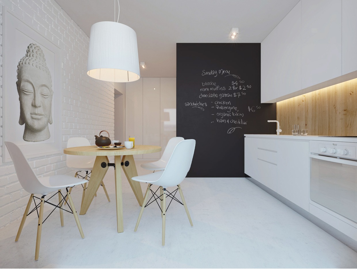 white dining room design