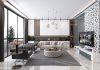 gray and white luxury living room