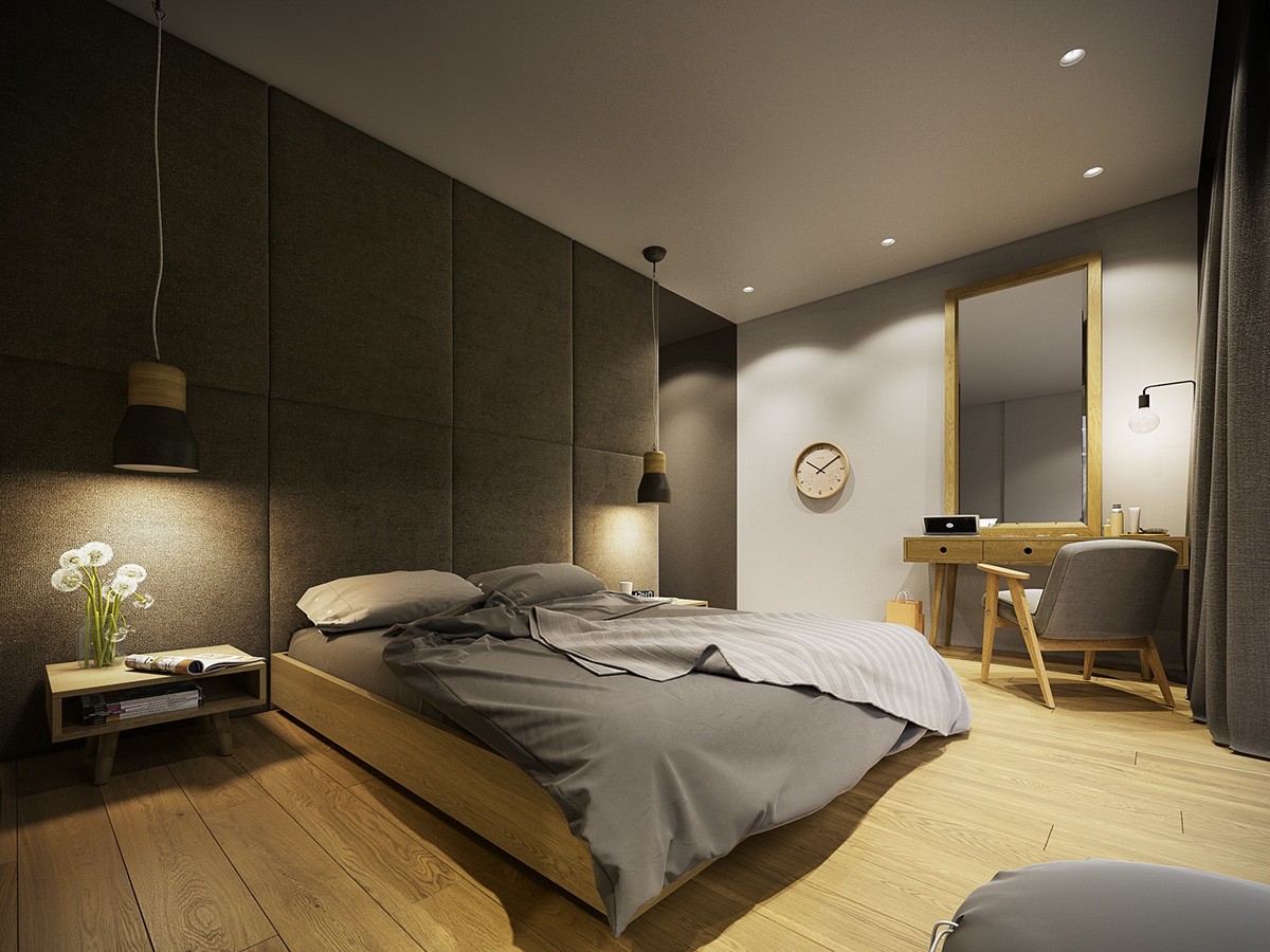 modern gray bedroom design