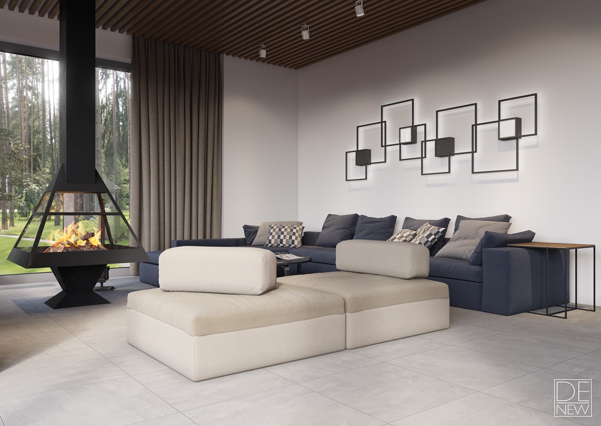 luxury white living room
