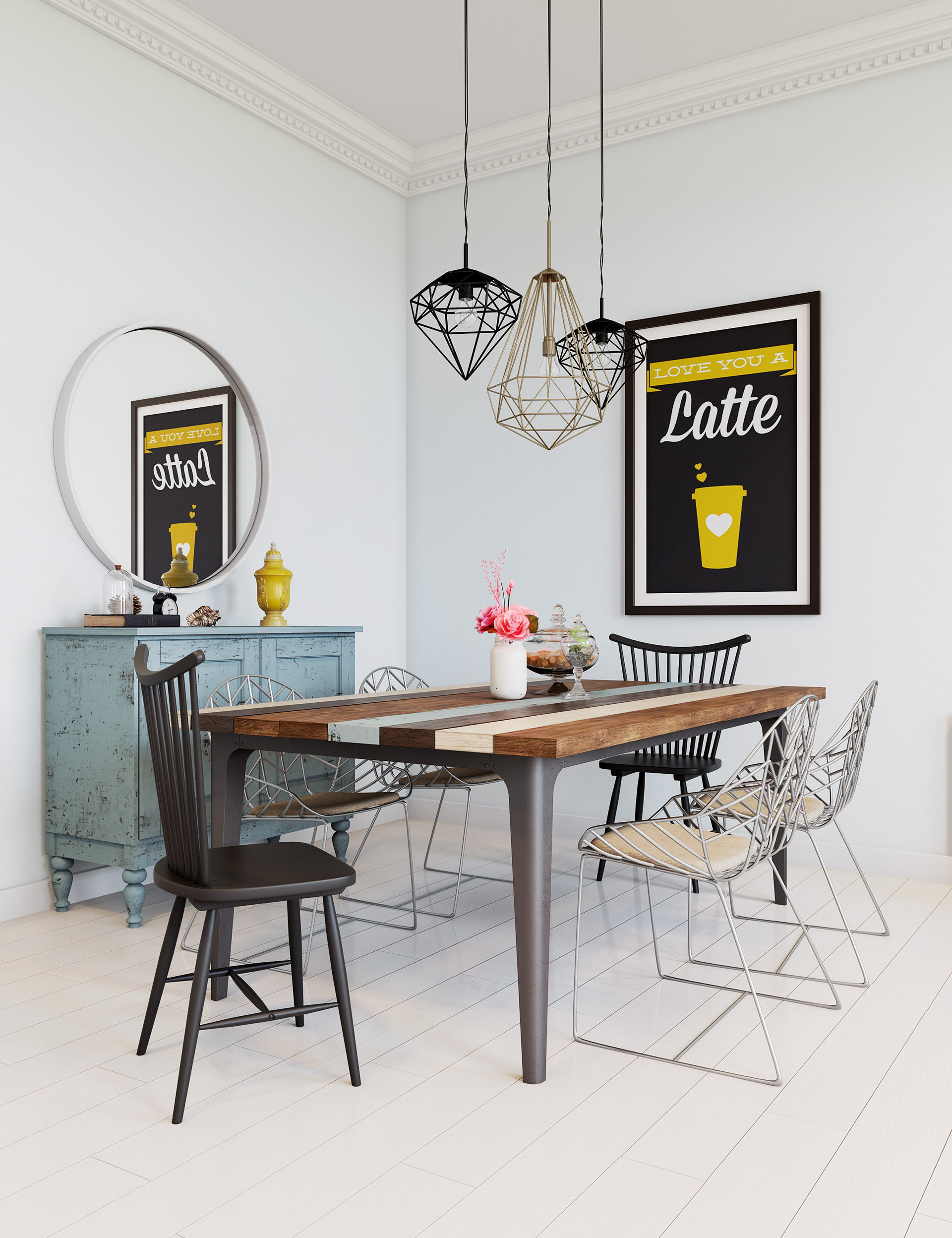 scandinavian dining decor