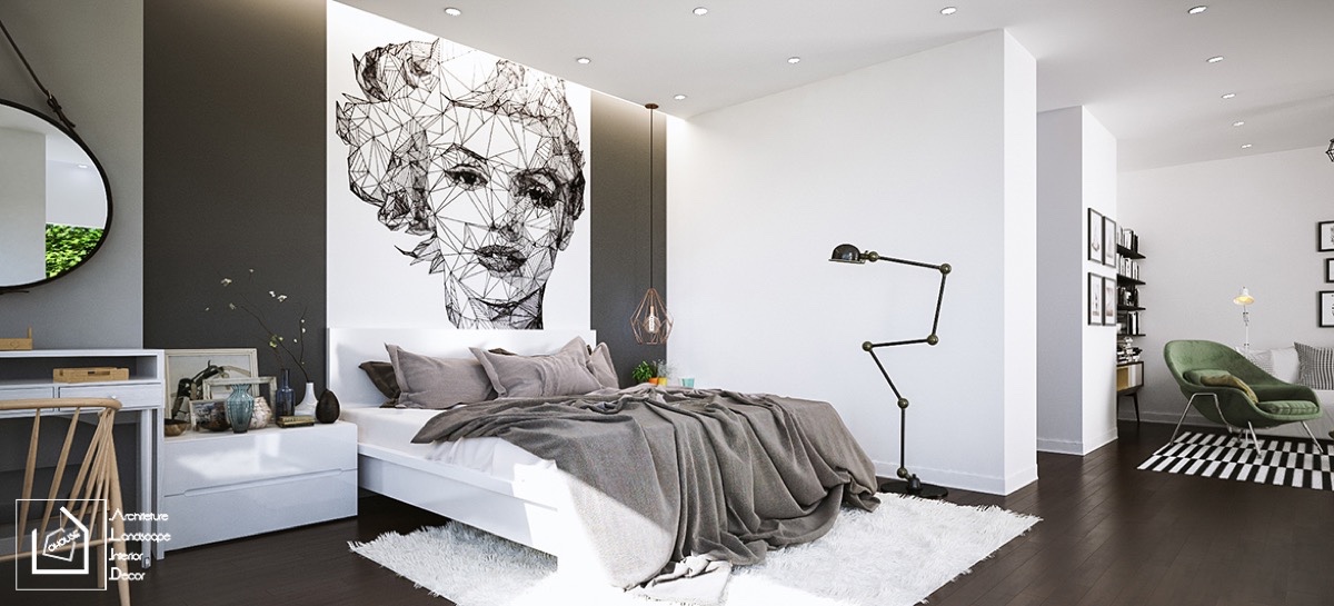 Fascinating Bedroom Design Ideas Using White and Black ...