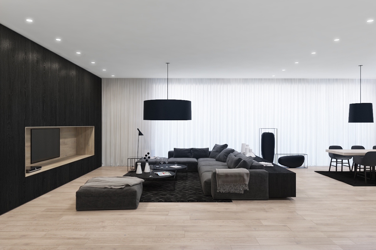 modern spacious living room