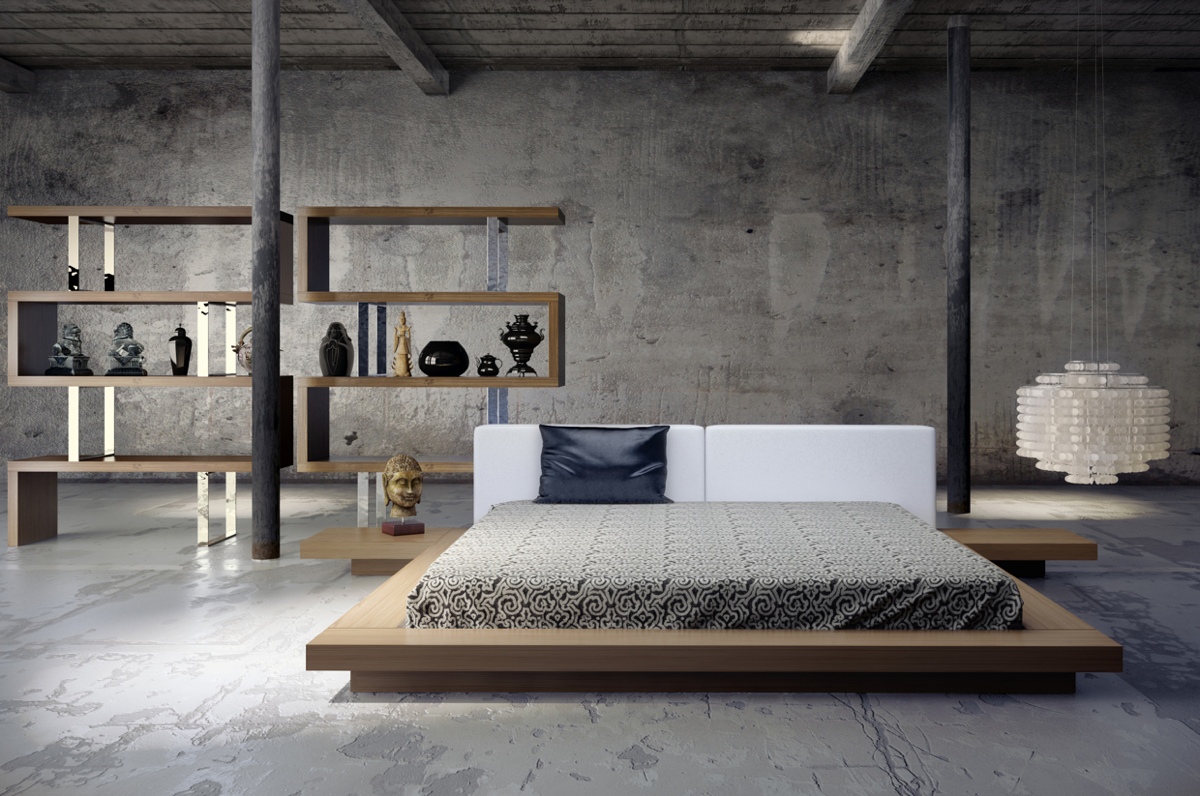 minimalist gray bedroom design