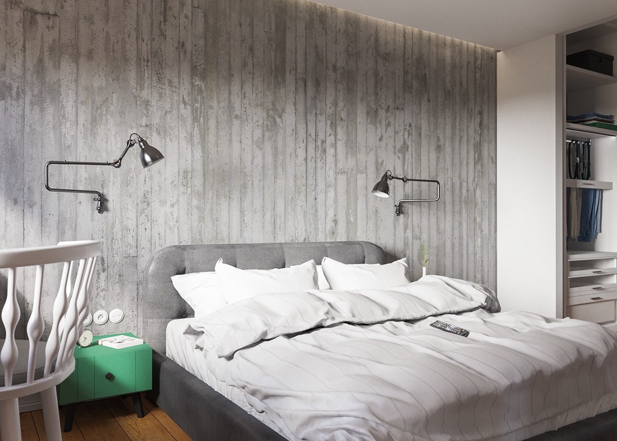 minimalist gray bedroom design