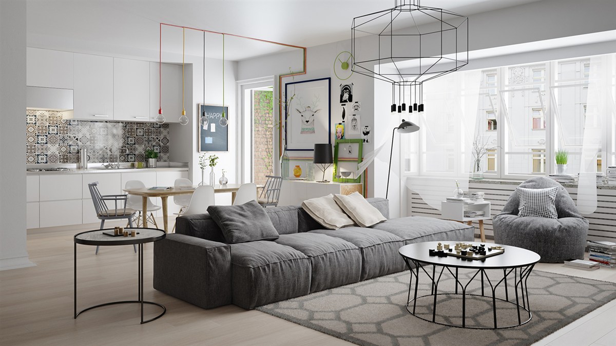 beautiful nordic living room design