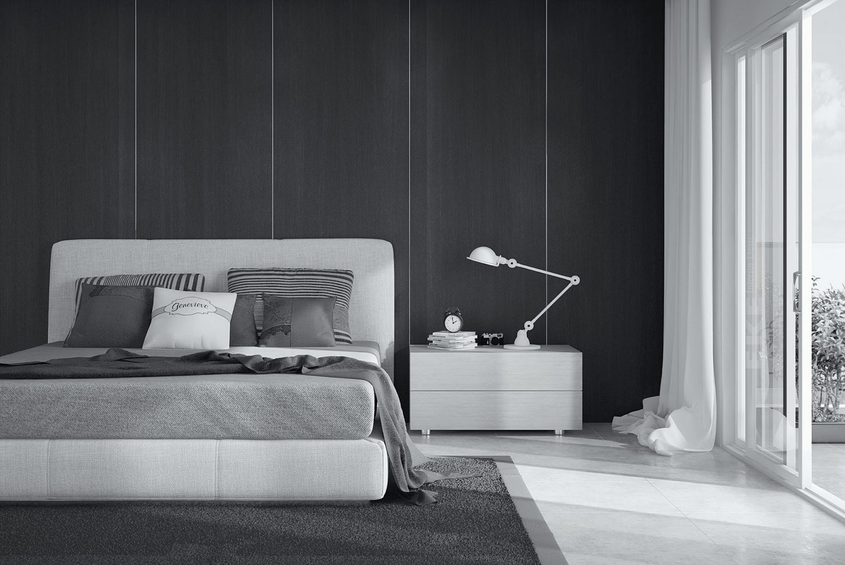 Black And White Minimalist Bedroom Decor