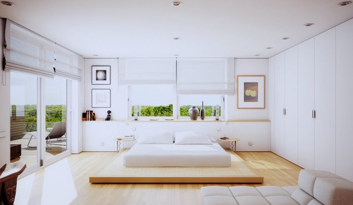minimalist white bedroom design