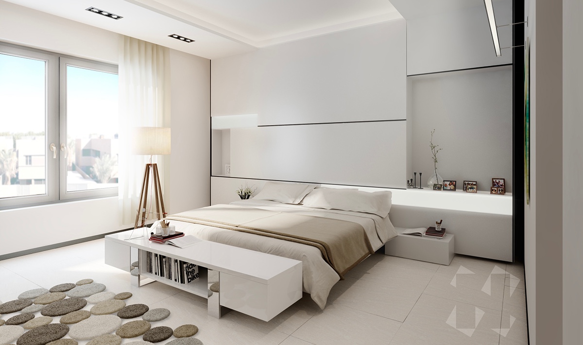 minimalist white bedroom design