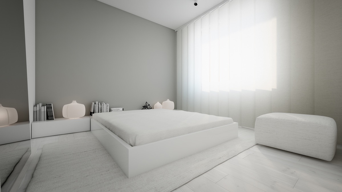 The Uniqueness of Minimalist White Bedroom Designs Which Uses a Wooden