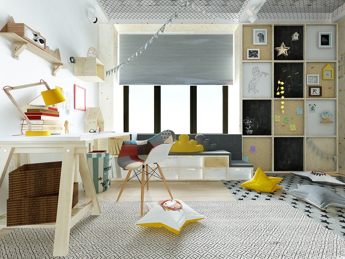 kids room full of playful decor