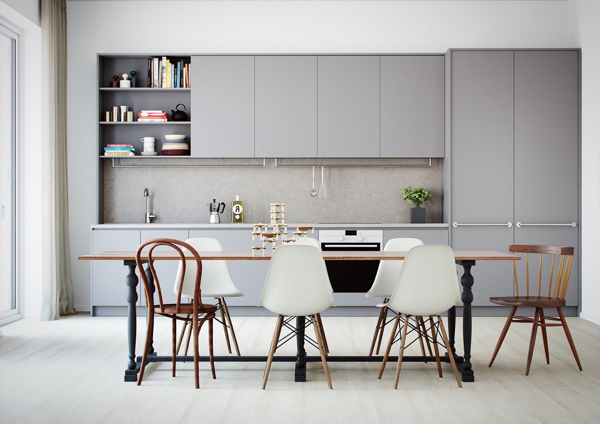 minimalist white kitchen design