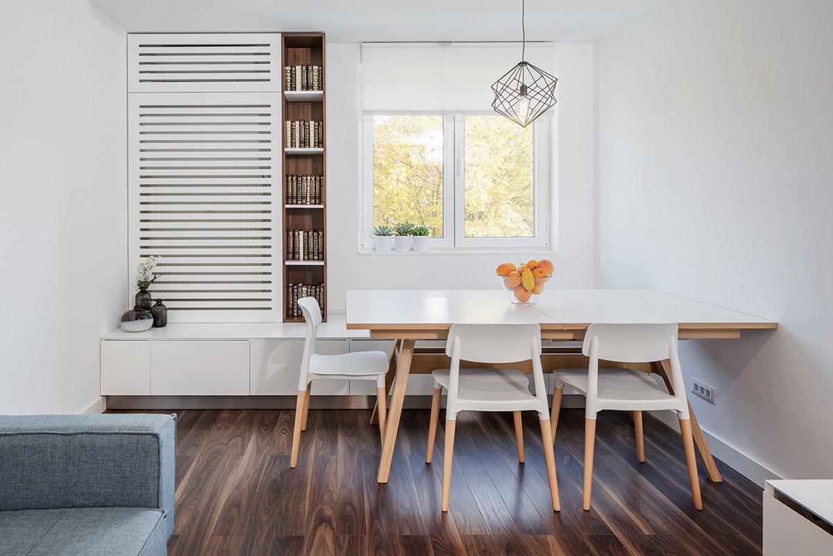 white small dining room