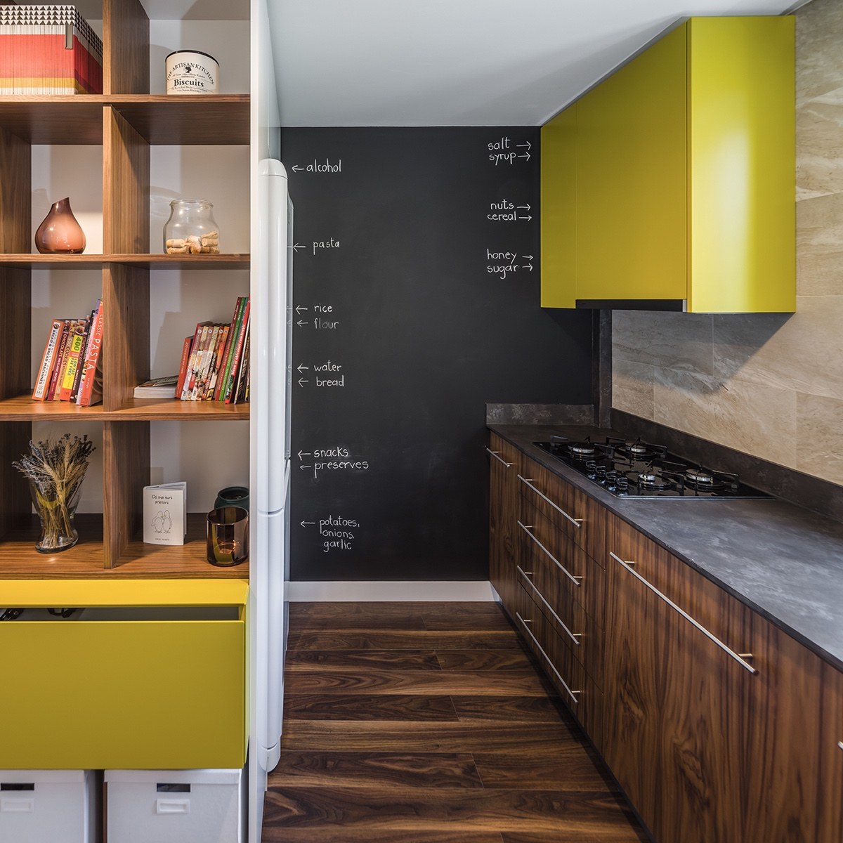 gray wooden kitchen design