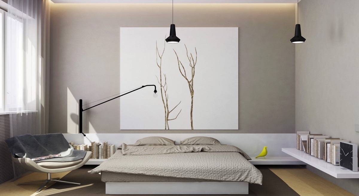 minimalist white bedroom design