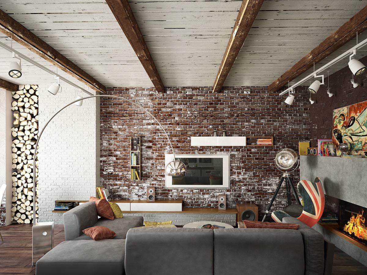 rustic living room design
