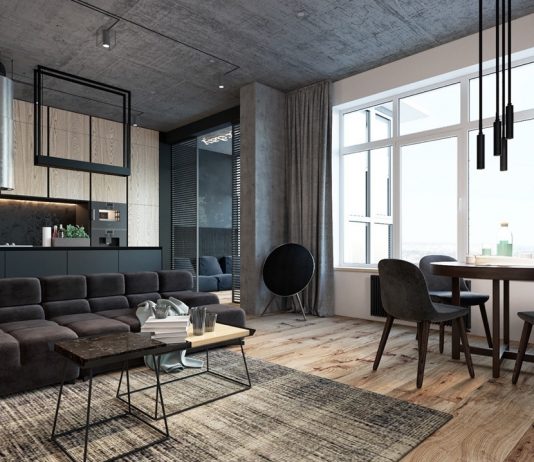 modern open plan interior design