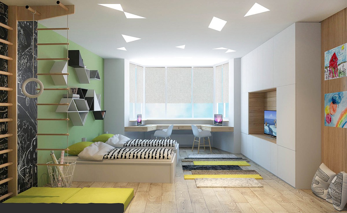 minimalist kids bedrom