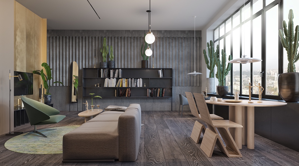 contemporary wooden interior design