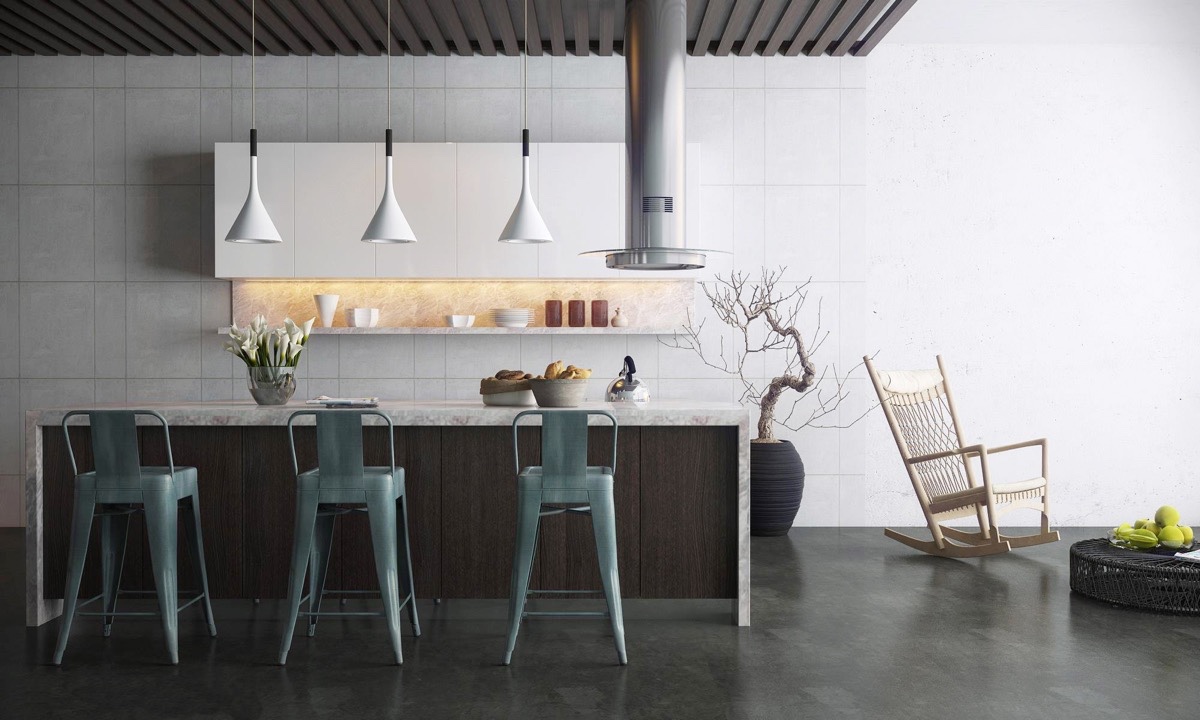 contemporary industrial kitchen