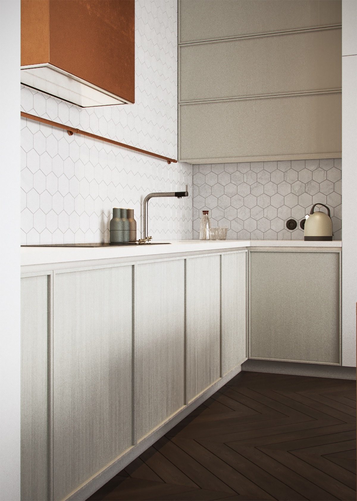 minimalist white kitchen design