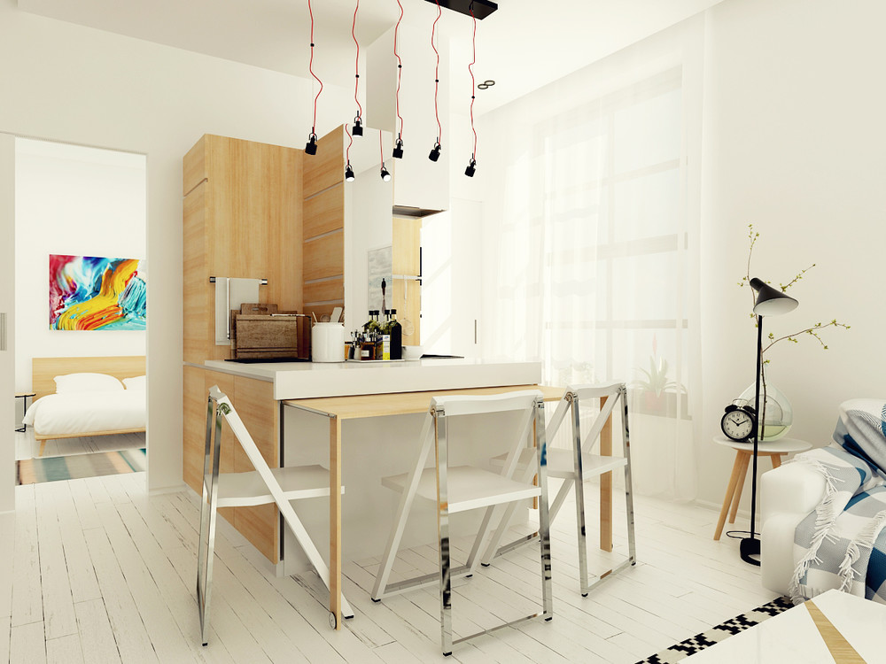 white small dining room