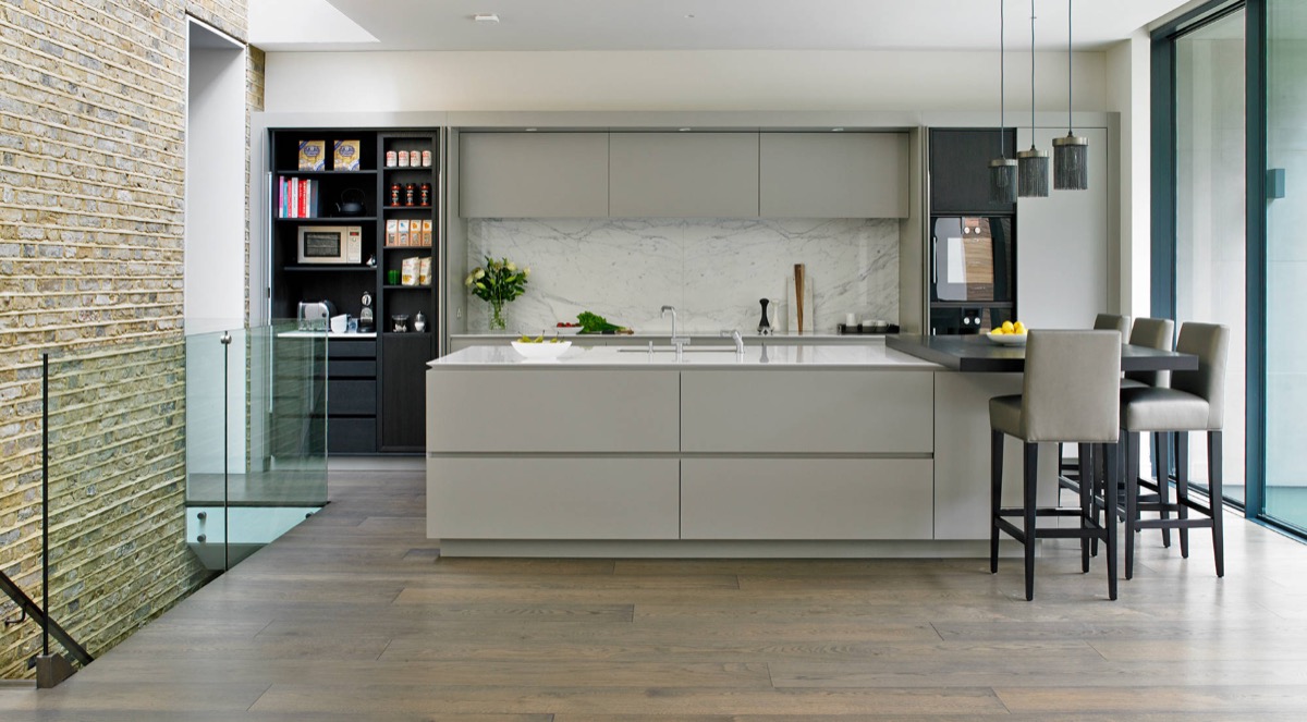 spacious trendy kitchen