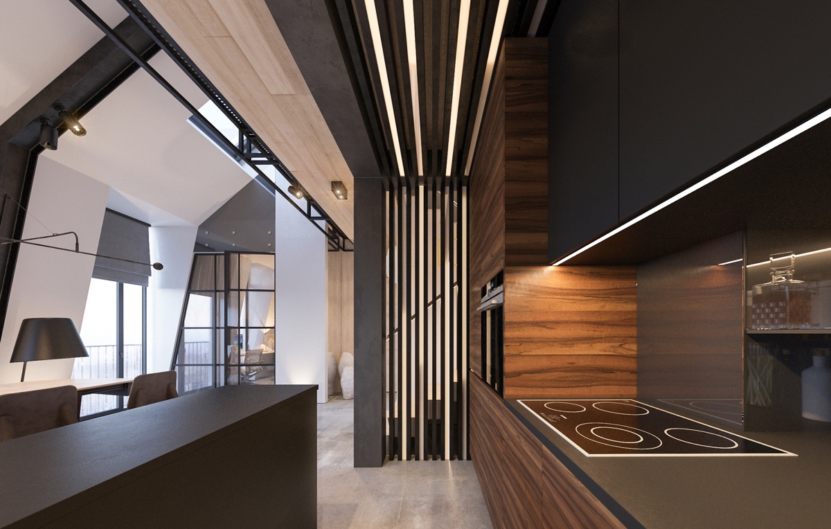 contemporary wooden kitchen 