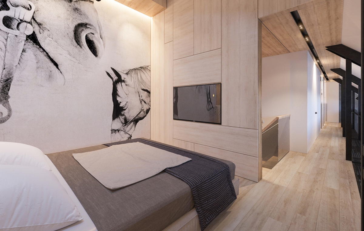 contemporary white bedroom