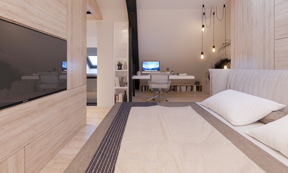 white contemporary bedroom