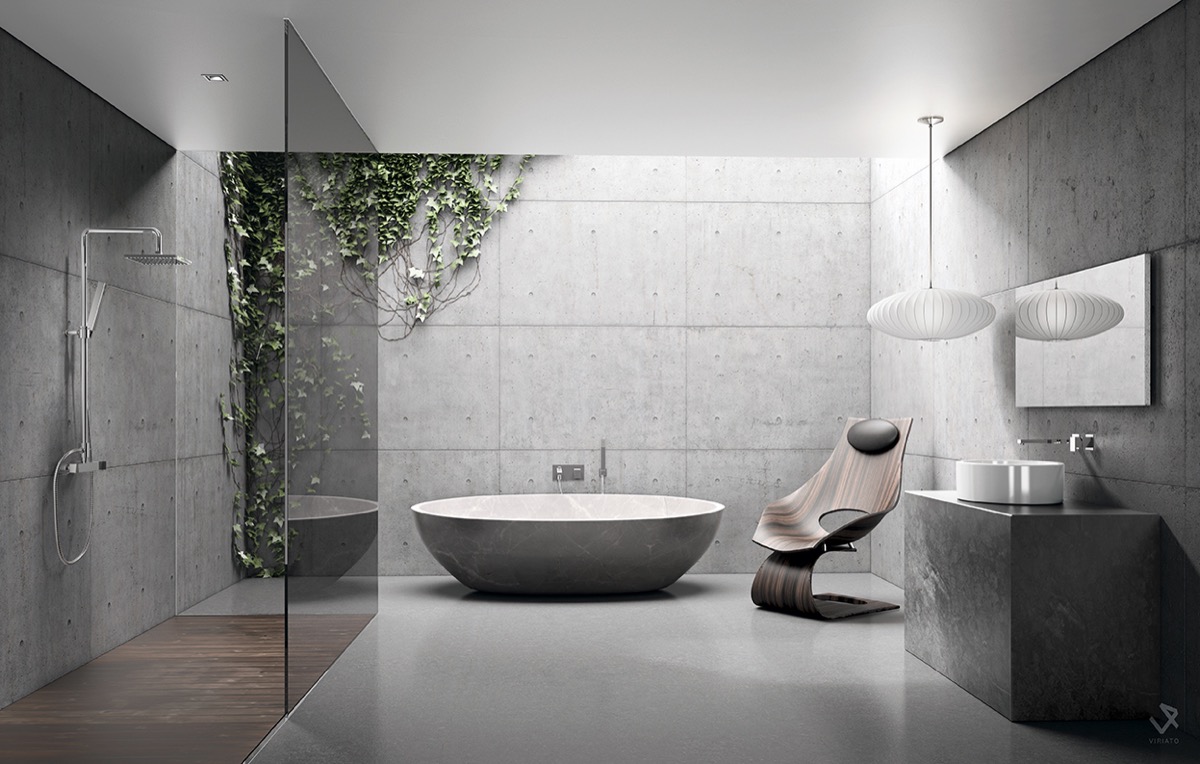 white natural bathroom design