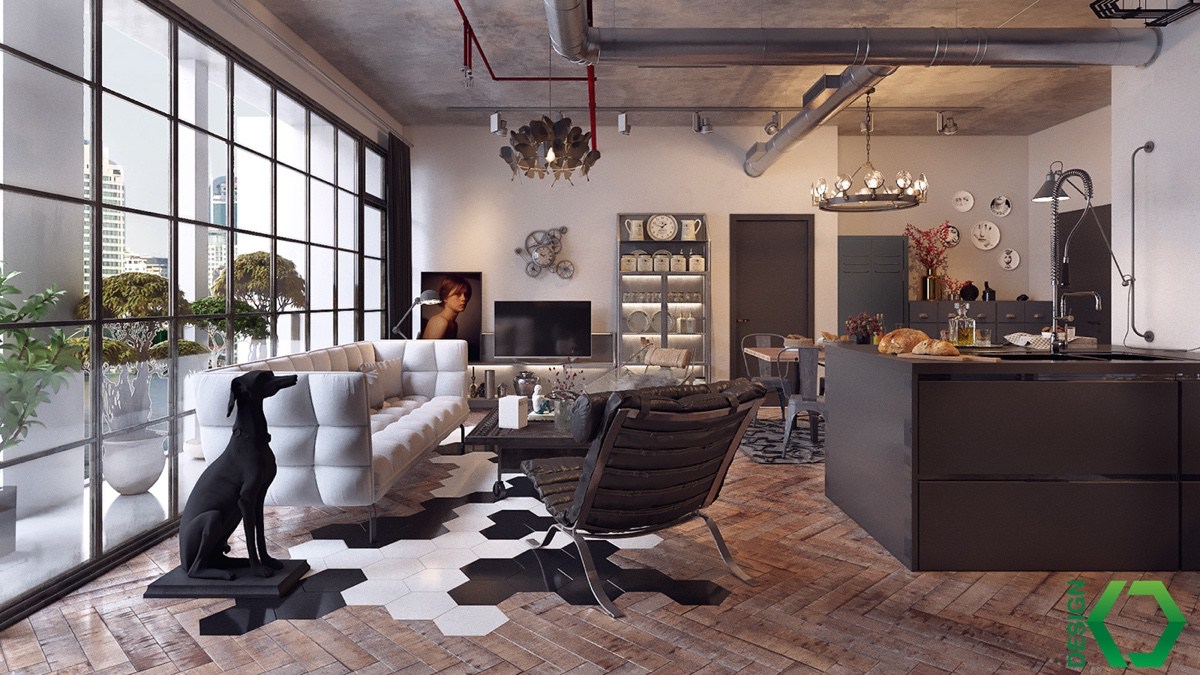 modern vintage apartment