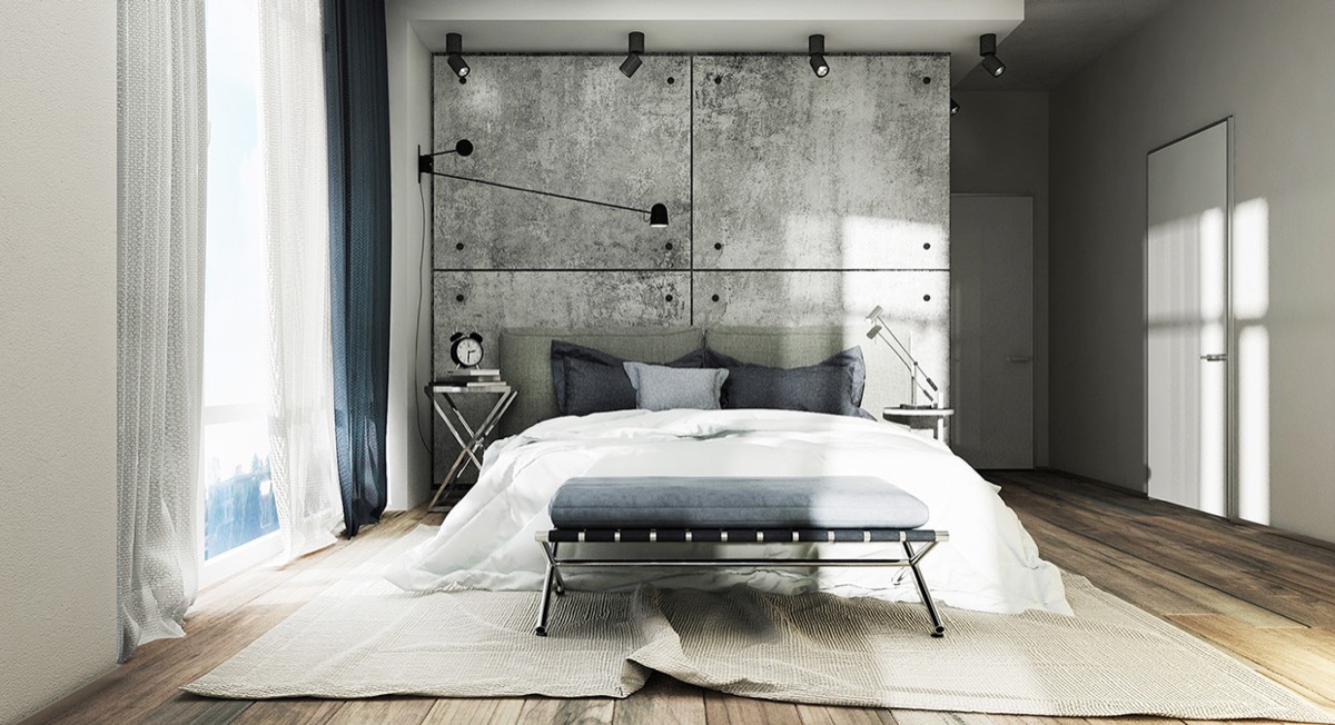 contemporary gray bedroom design