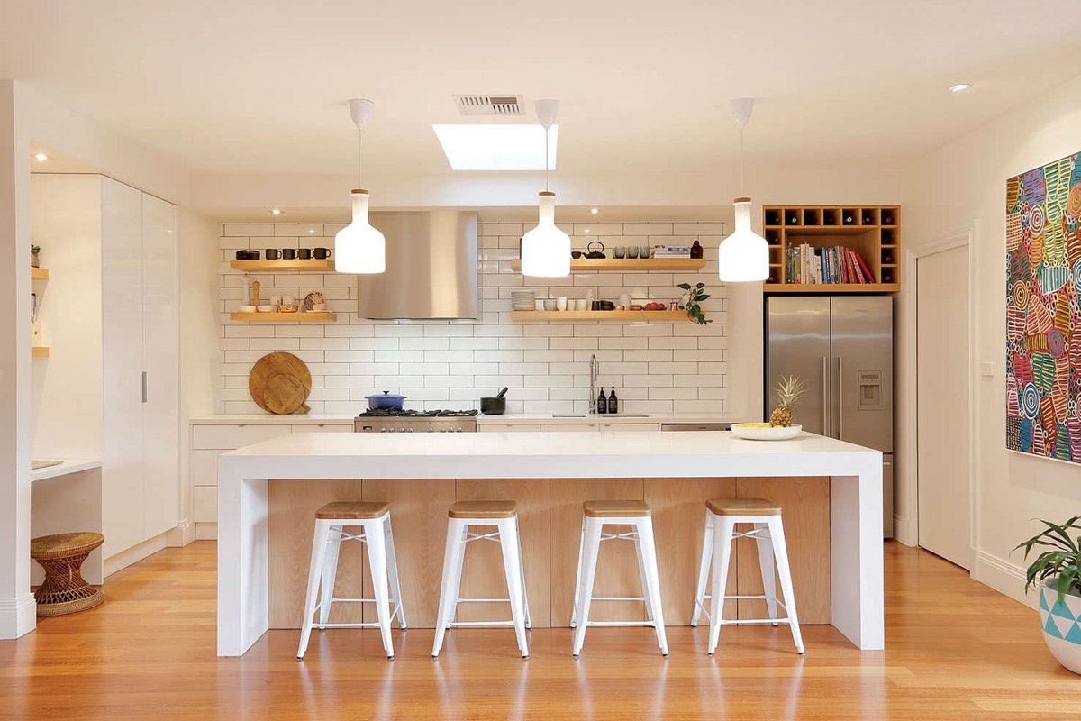 white wooden kitchen design