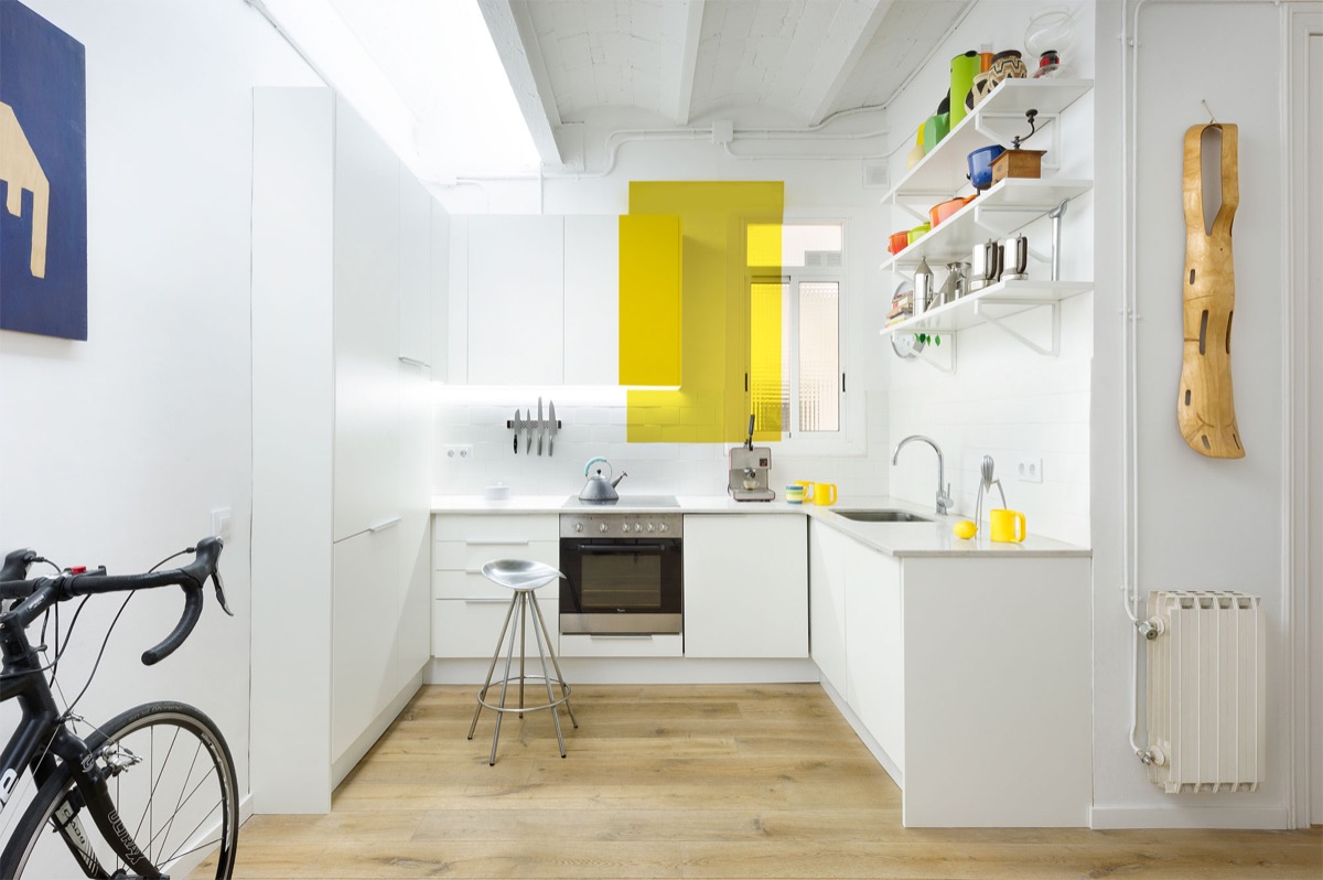 white minimalist kitchen design