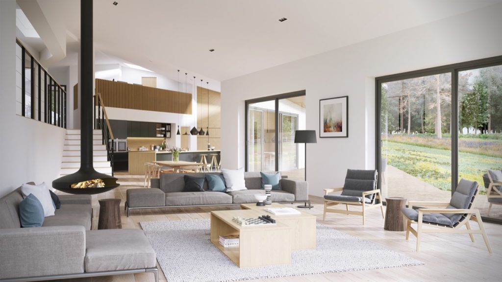 The Best Open Plan Interior Designs Which Applied With Fashionable and ...