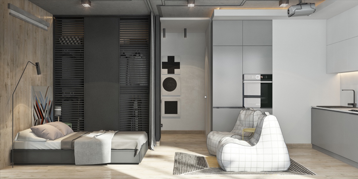 minimalist gray apartment design