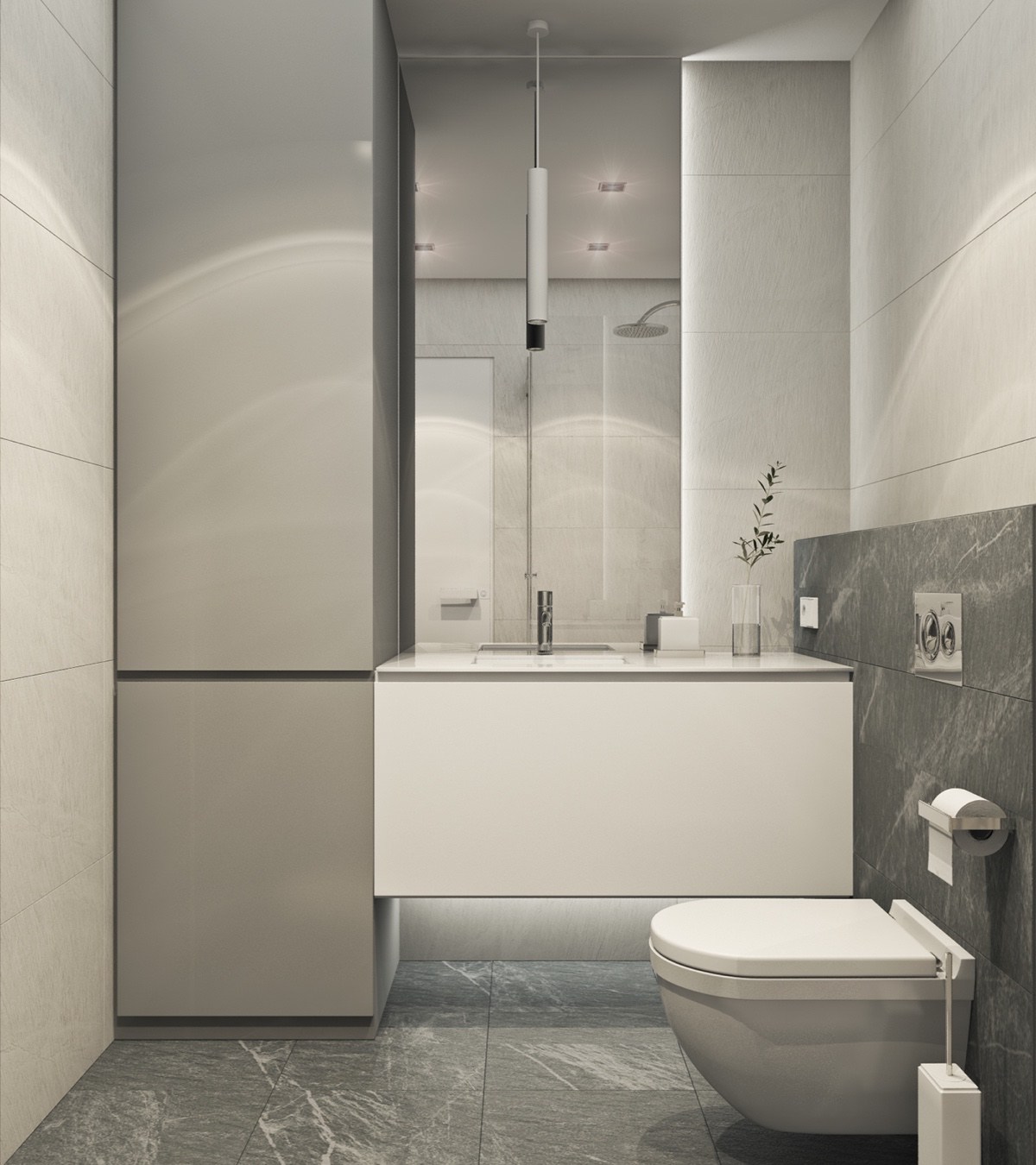 gray bathroom design