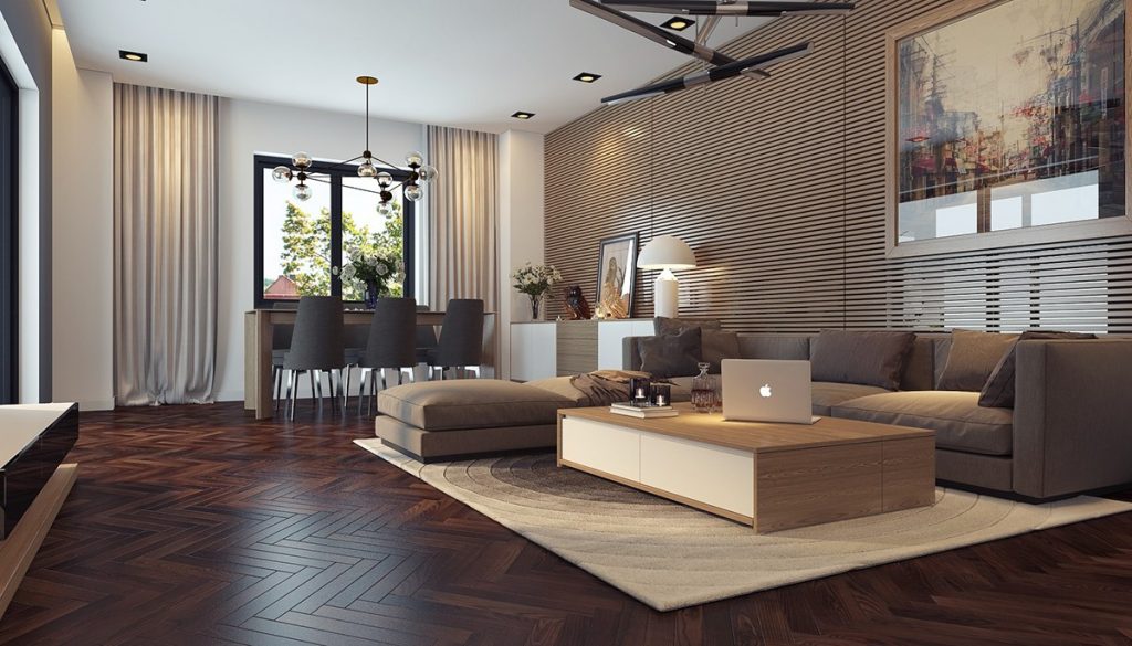 Adorable Living Room Designs With Wooden and Chic Features Decorating