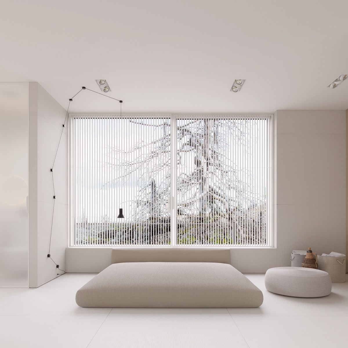 big-windows-simple-double-bed-white-carpet