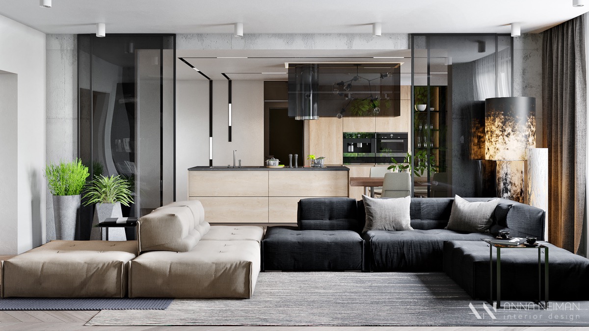 grey-Sectional-Living-Kitchen 