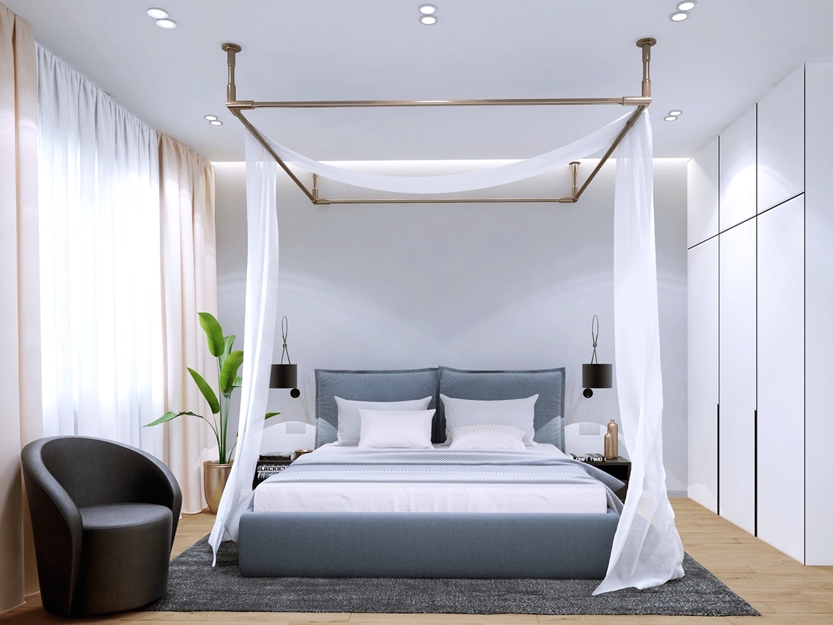 modern white bedroom design