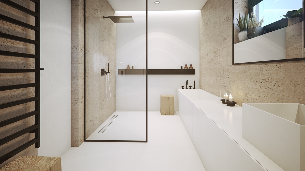bathroom-open-shower-white-and-beige