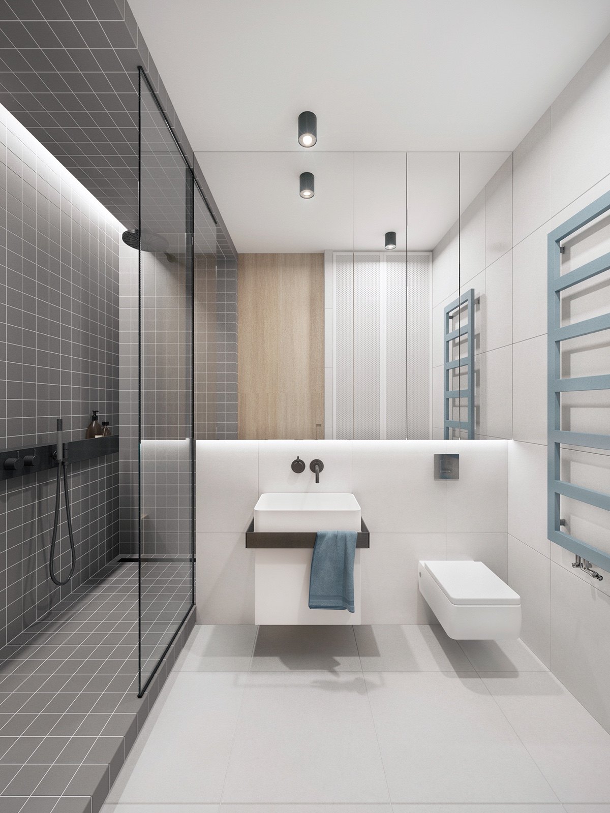 Trendy Bathroom designs Combined With Modern and Geometric 